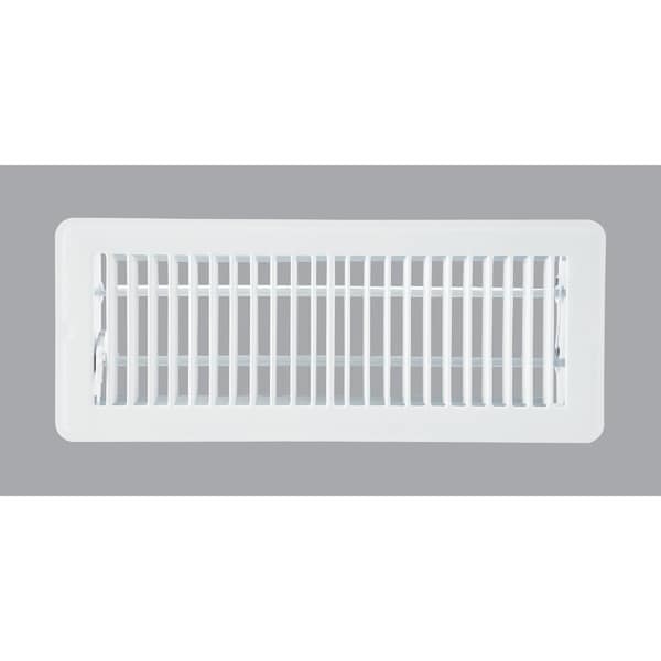 Home Impressions 4 In. x 12 In. White Steel Floor Register 1FL0412WH-NH - main